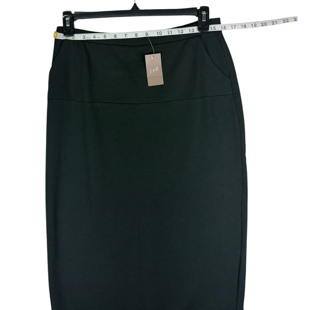 J. Jill Pure Jill Black Pima Cotton Modal Pencil‎ Skirt Small New 720946